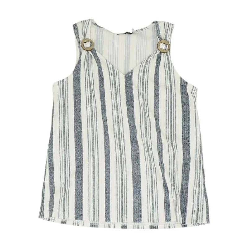 White Striped Tank long tank top