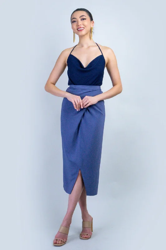 Indigo Blue Indo Wrap Skirt cotton skirt soft