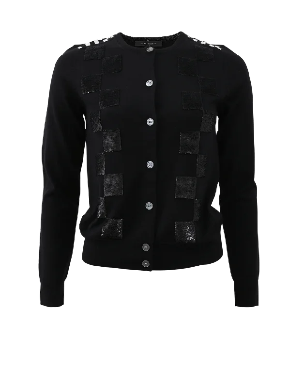 Checkered Cardigan Elegant Classic Vintage