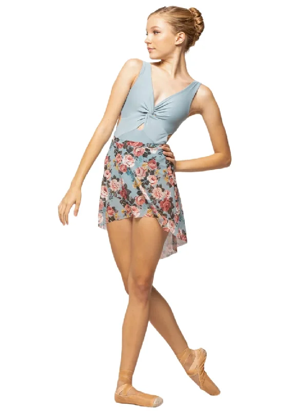 ON SALE Mid High-Low Mesh Pull-On Skirt (Rhapsody Misty Blue) linen skirt breathable