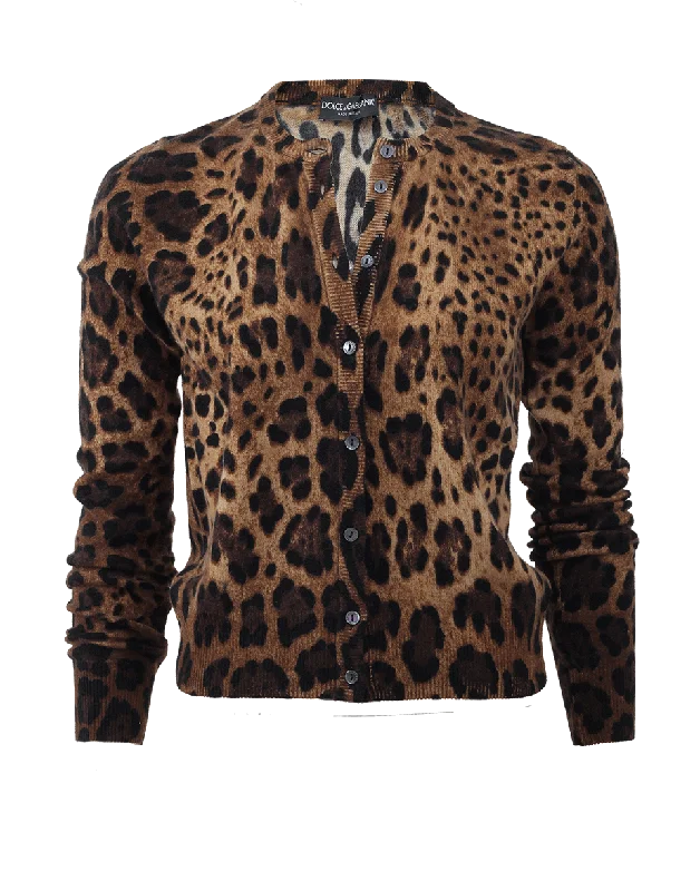 Leopard Cardigan Layered Multi-layer Single Layer
