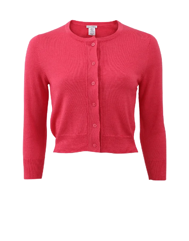 Cropped Cardigan Seamless Knitted Crochet