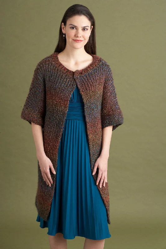 Long And Lean Jacket Pattern (Knit) - Version 1 Stand-Up Collar Roll-Neck Collar Turtle Neck