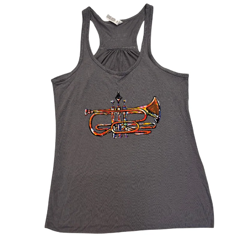 FQF 'Watercolor Trumpet' Racerback Tank Top mint tank top