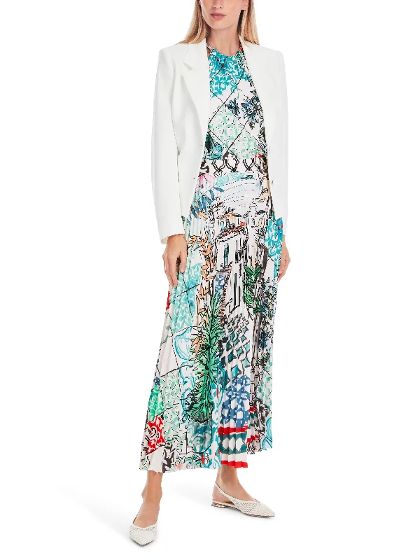 MARC CAIN Leaf Printed Skirt denim skirt classic