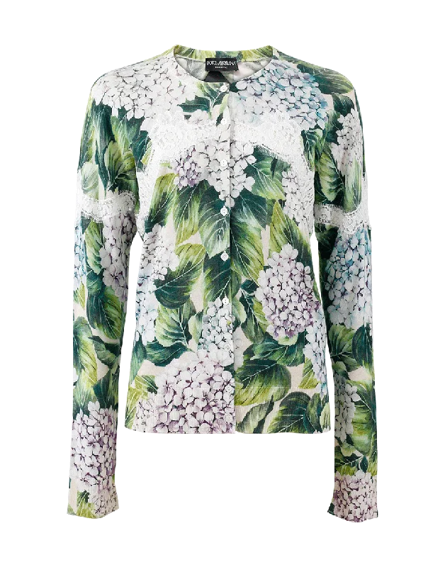 Hydrangea Lace Cardigan Fitted Loose Oversized