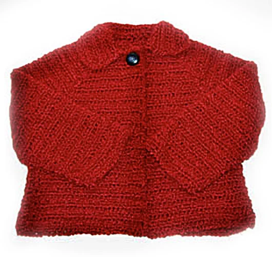 Crocheted Matinee Jacket Pattern (Crochet) Zippered Jacket Buttoned Jacket Snapped Jacket