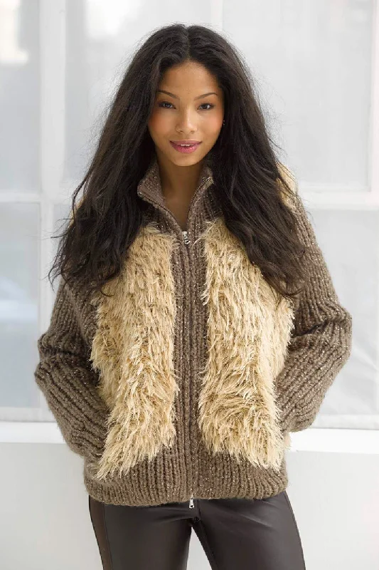 Modern Varsity Jacket Pattern (Knit) Faux Fur Jacket Real Fur Jacket Shearling Jacket Modern Varsity Jacket Pattern (Knit) Faux Fur Jacket Real Fur Jacket Shearling Jacket