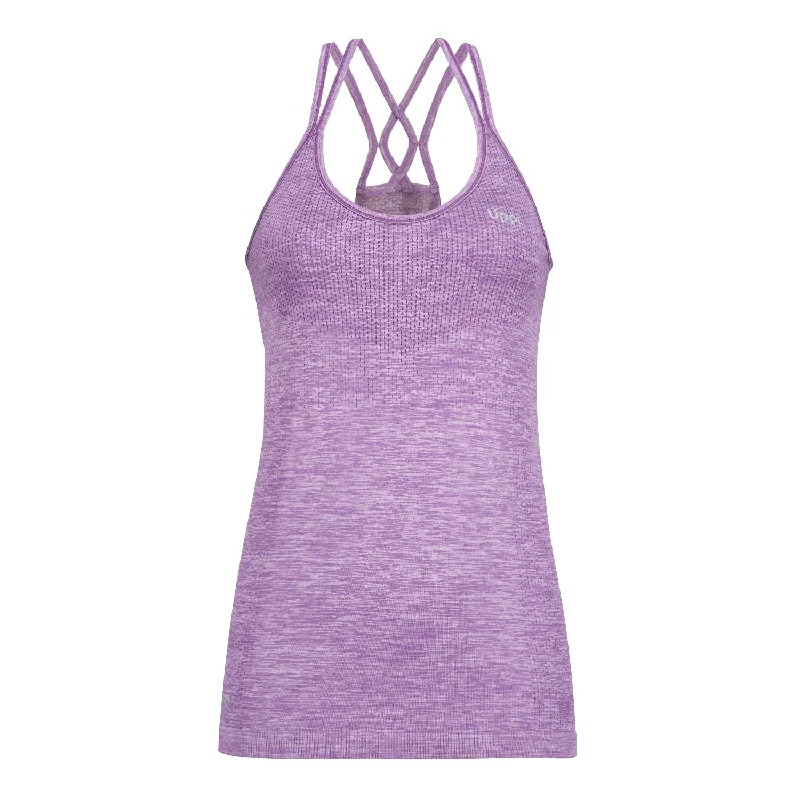 Polera Mujer Trained Q-Dry Tank Melange Uva Lippi cherry red tank