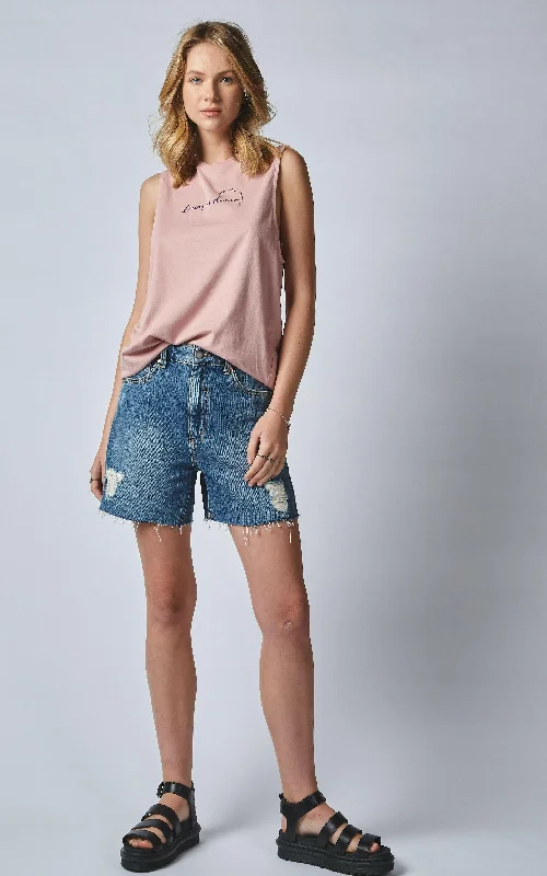 Minimal Pink Tank summer tank top