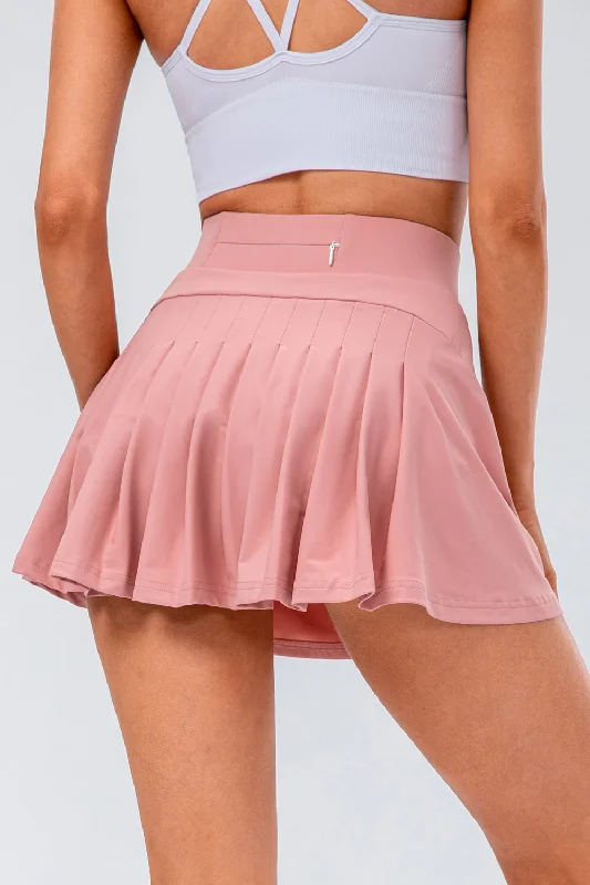 High Waist Pleated Active Skirt cashmere skirt fine
