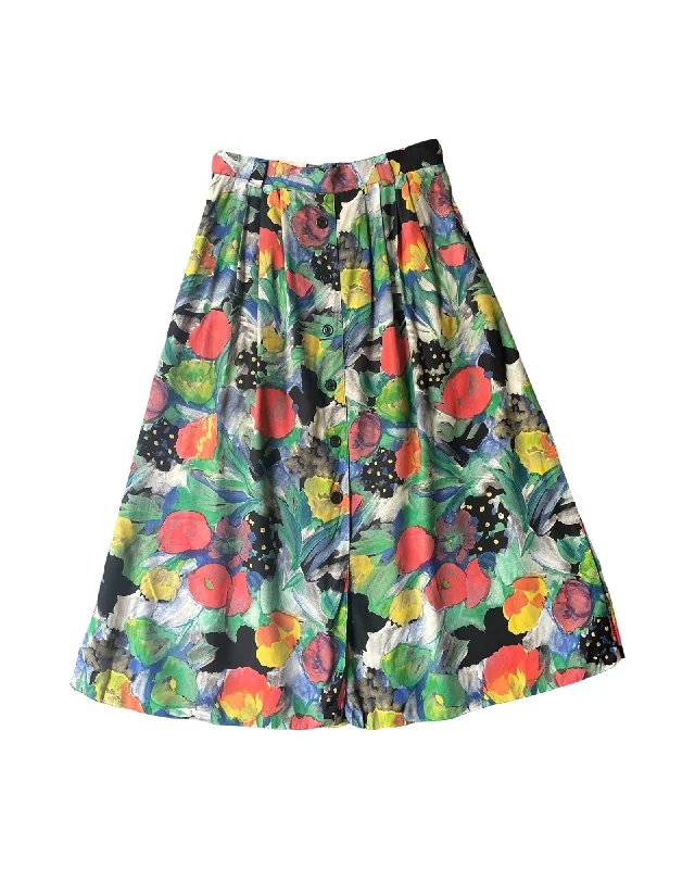 Vintage 90’s Pattern Skirt velvet skirt luxurious