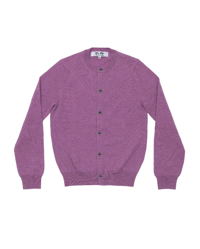 N091 UNISEX SMALL HEART CARDIGAN / PURPLE Machine Wash Dry Clean Hand Wash