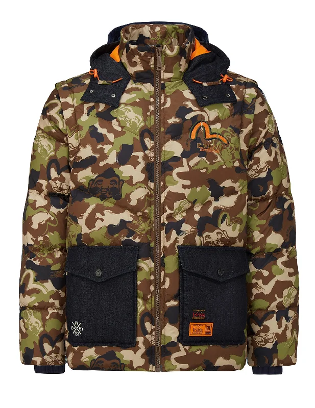 Allover Godhead Camouflage Print Down Jacket Knit Jacket Woven Jacket Fleece Jacket