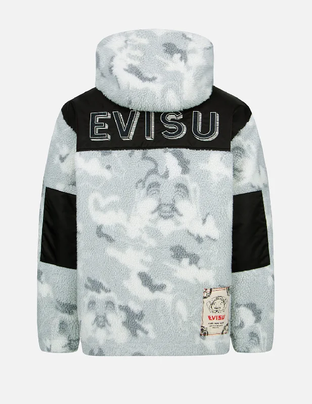 Allover Godhead Camouflage Zip-up Sherpa Jacket Denim Jacket Leather Jacket Suede Jacket