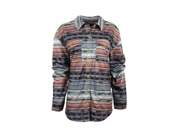 STS Ranchwear Womens Isla Multi-Color 100% Polyester Fleece Jacket Print Jacket Jacquard Jacket Embroidered Jacket