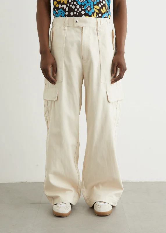 x Wales Bonner Cargo Pants Trendy Wide-Leg Pants