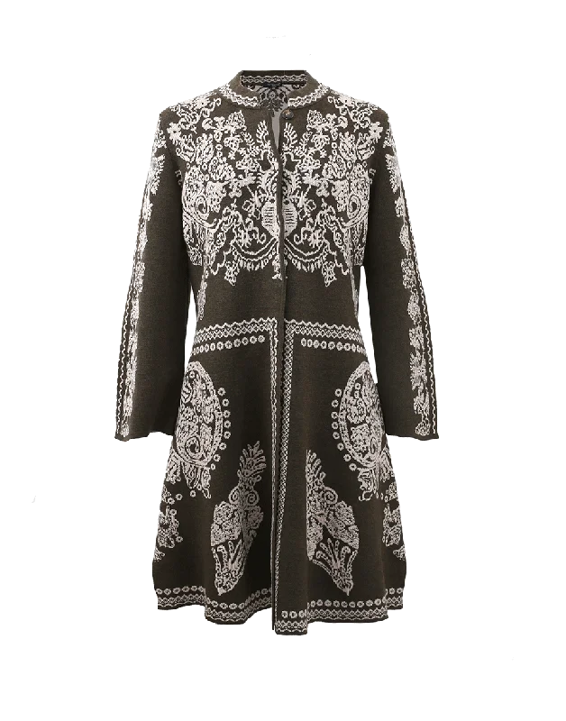 Snap Cardigan Coat Fitted Loose Oversized