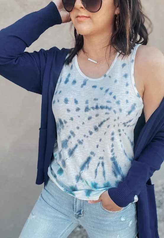 (2 colors!) Tie Dye Cotton Jersey Tank beige tank top