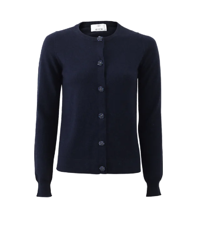 Jewel Button Cardigan Patchwork Embroidered Appliqued