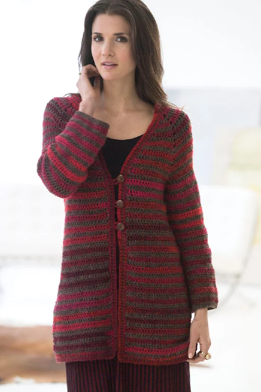 Top Down Crochet Jacket Pattern - Version 2 Cardigan Sweater Pullover