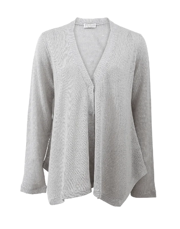 Linen Silk Cardigan Satin Blend Silk Blend Wool Blend
