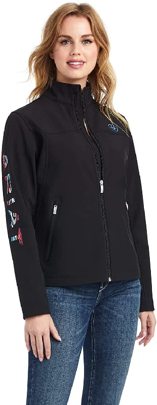 Ariat Women's Team Logo Softshell Chimayo Jacket Welt Pockets Slit Pockets Flap Pockets