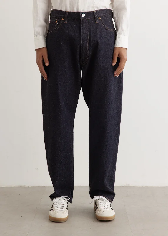 5P Zipper Front Denim Pants Slim-Fit Leggings