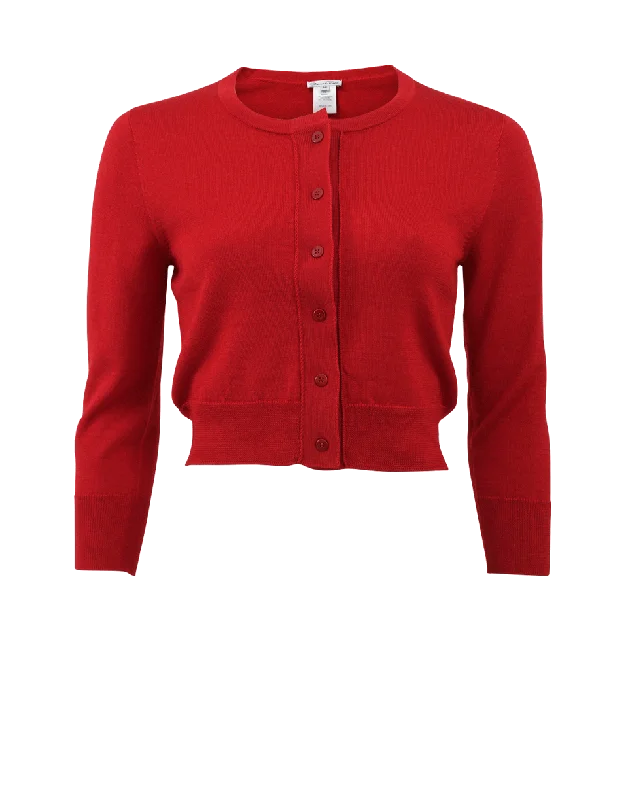 Cropped Cardigan Layered Multi-layer Single Layer