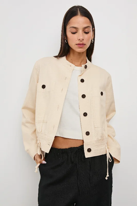 ALMA JACKET - ECRU Trench Coat Raincoat Waterproof Jacket