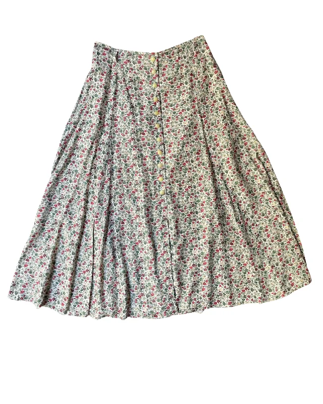 Vintage 90’s Flower Skirt zip skirt side