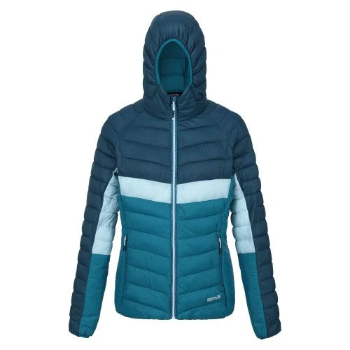 Regatta Womens/Ladies Harrock II Baffled Hooded Jacket Zippered Jacket Buttoned Jacket Snapped Jacket