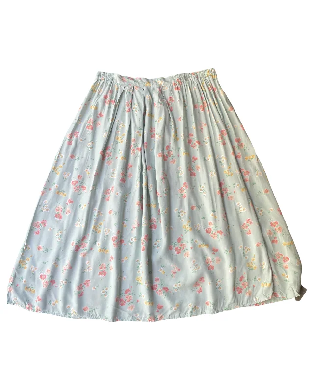 Vintage 90’s Flower Skirt cashmere skirt soft