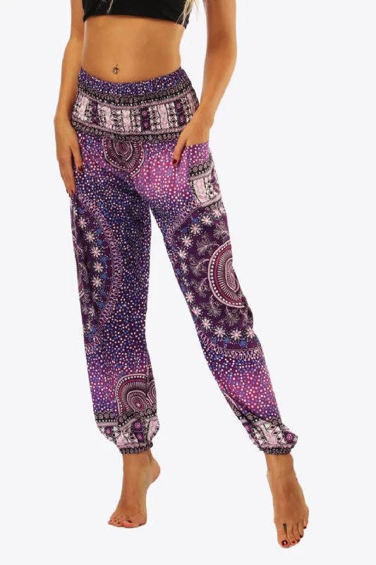 Bohemian Pocket Pants Chic Black Leggings