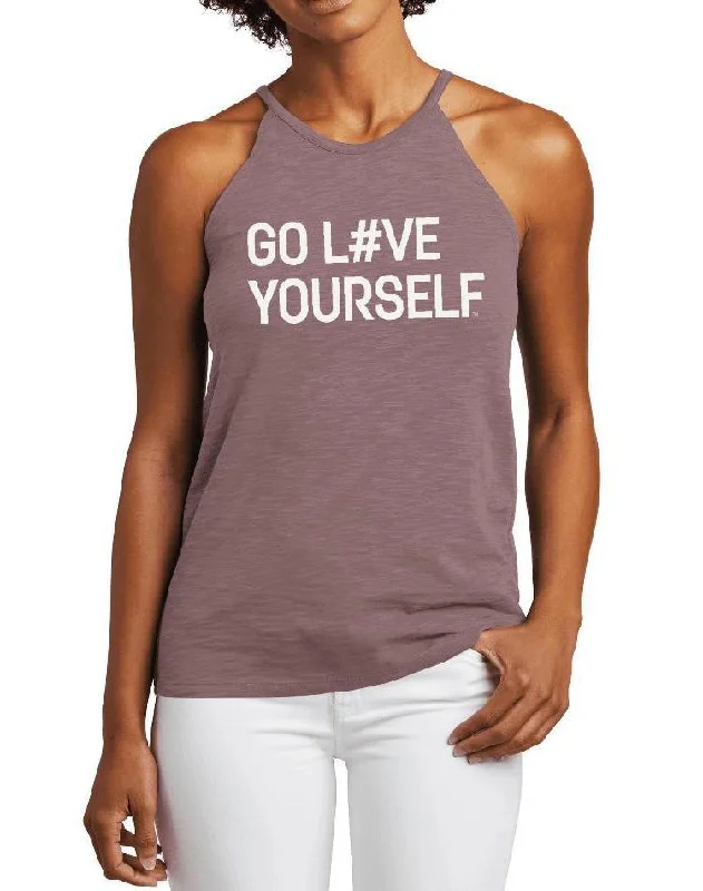 Women's Go Love Yourself Shoulder Tank fashionable tank top