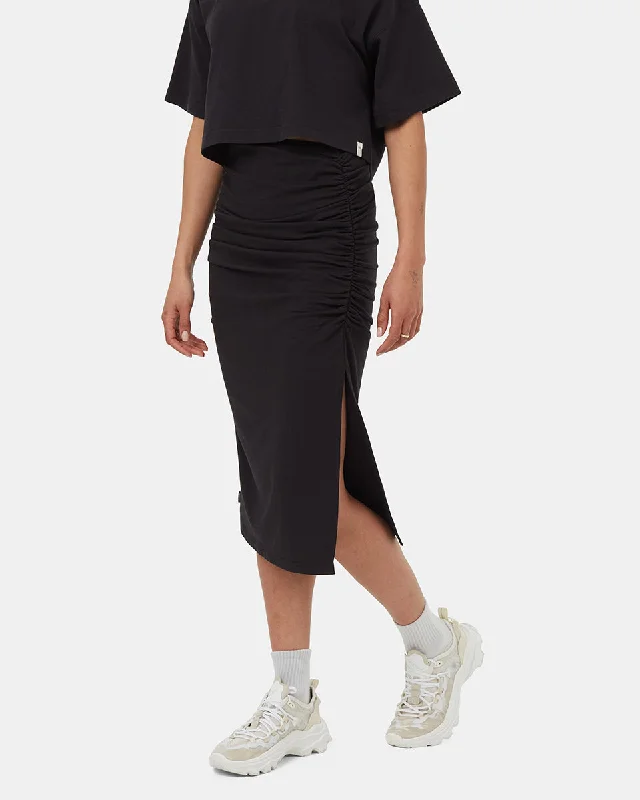 SoftTerry Light Midi Skirt patchwork skirt art