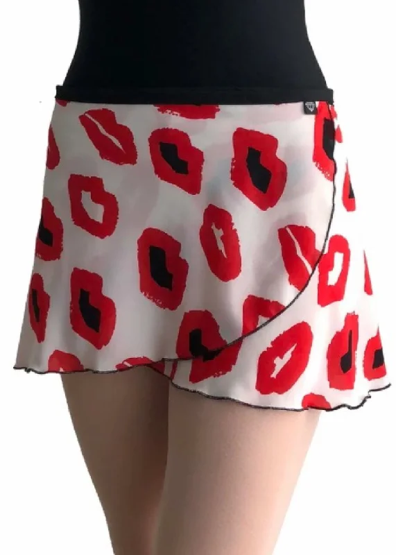 ON SALE Jule Print Wrap Skirt silk skirt lustrous