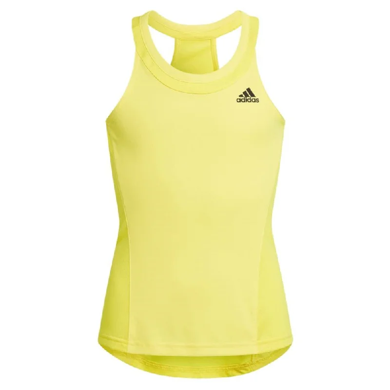 adidas Girl's Club Tank Top (Beam Yellow) strapless tank top