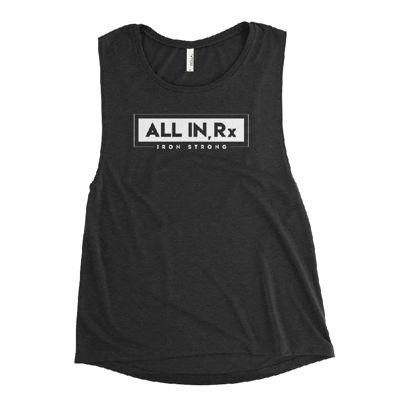 The 'All In, Rx' Muscle Tank lime green tank