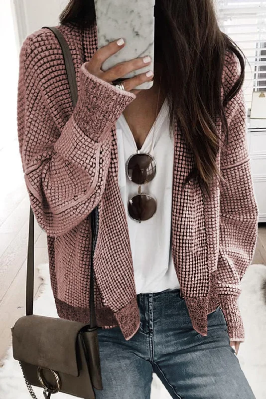 Soft Long Knit Cardigan for Women Cotton Fabric Linen Fabric Terry Fabric