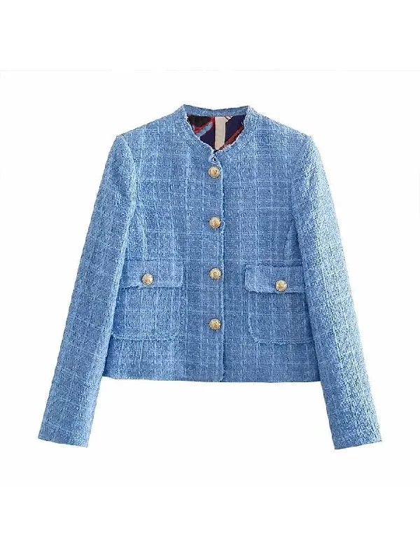 Cropped Tweed Jacket Blazer for Women Jacket Blazer Coat