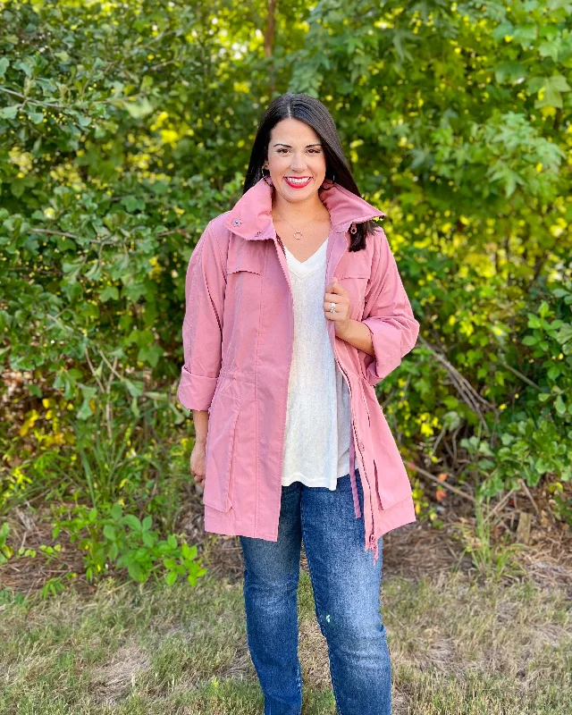 FINAL SALE Anorak Jacket - Rose Wool Jacket Cashmere Jacket Tweed Jacket