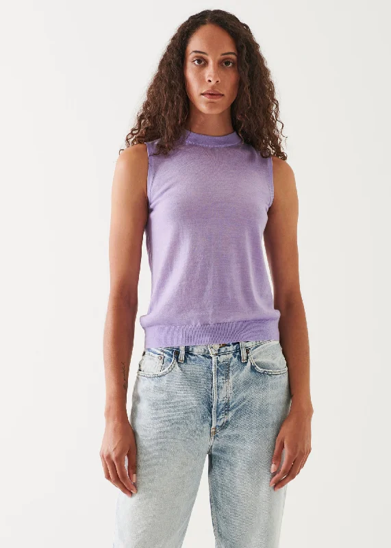 Superfine Merino Crew Tank basic tank top