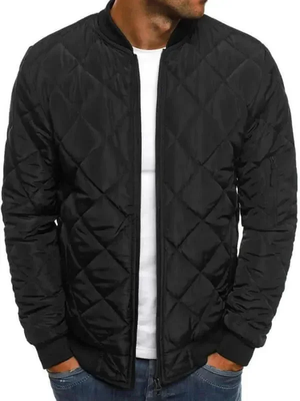 Diamond Pattern Men Jacket Oversized Jacket Tailored Jacket Straight Jacket