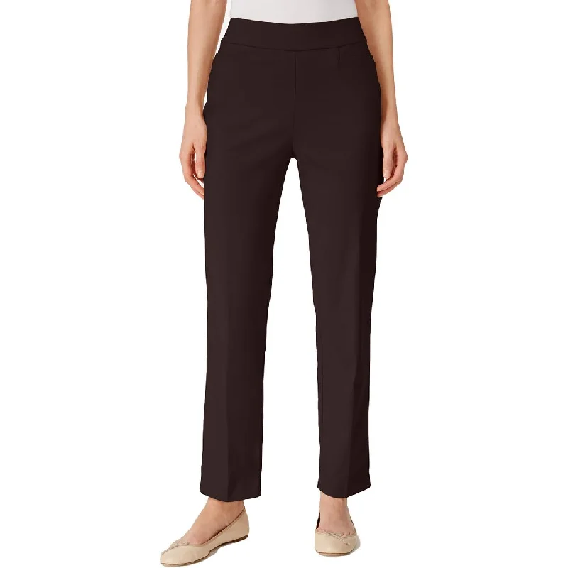 Alfred Dunner Womens Petites Stretch Rayon Ankle Pants Elegant Trouser Pants