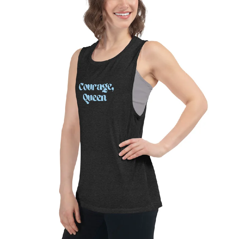 Courage, Queen - Ladies’ Muscle Tank lime green tank