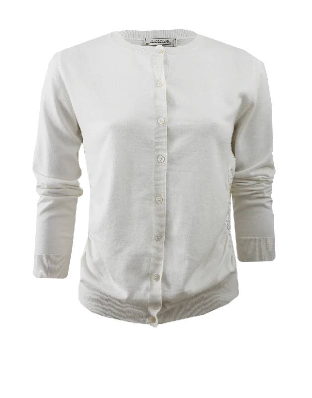 Cardigan With Lace Sides Bright Pastel Dark