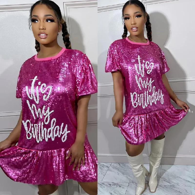 Sequin birthday skirt AY2605 relaxed fit skirt