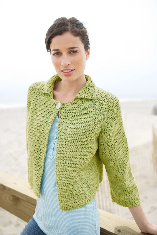 Essential Jacket (Crochet) Zip Front Button Front Snap Front