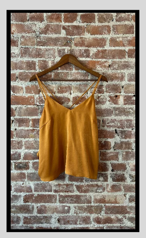 Satin Caramel Tank cotton tank top